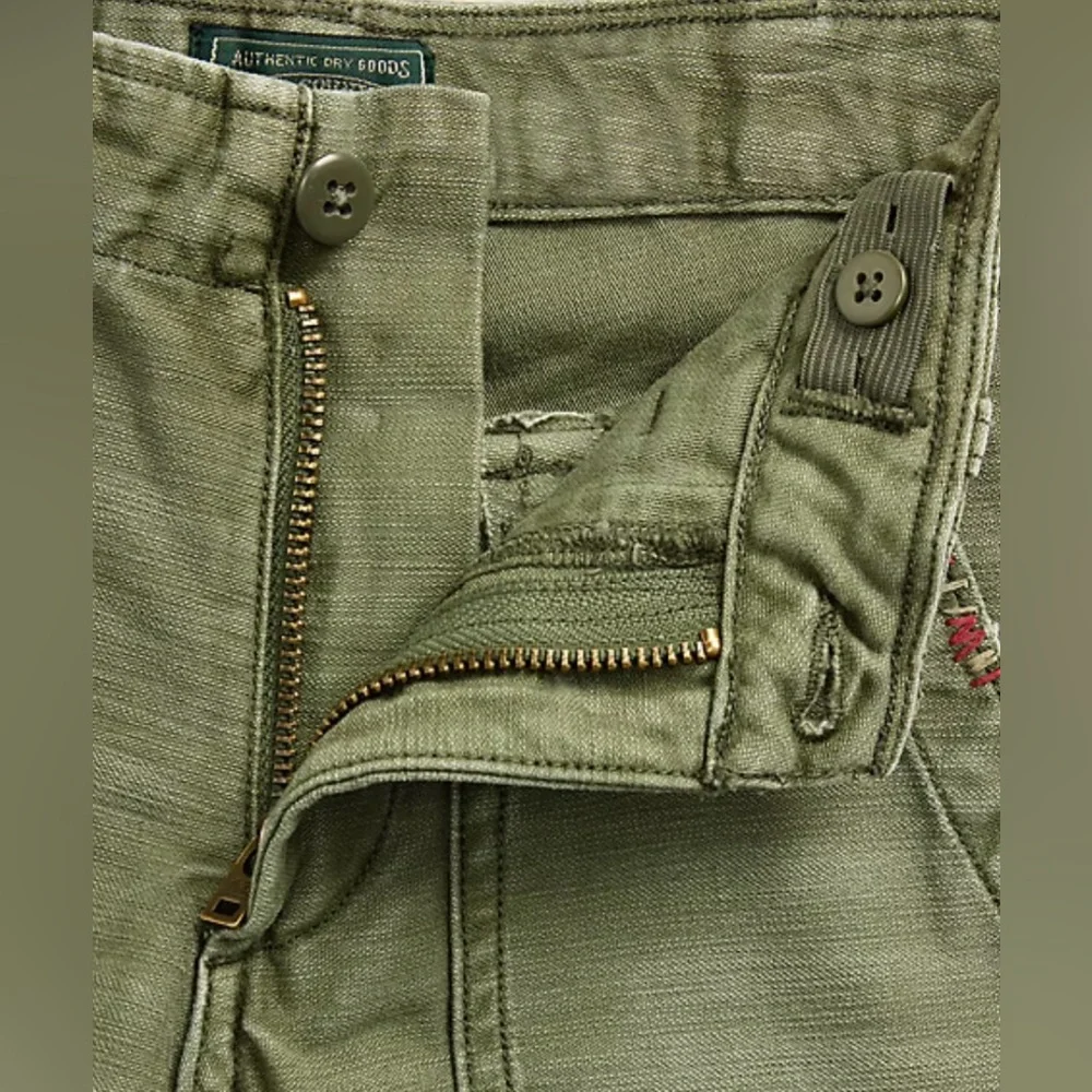 Ralph Lauren Girls Embroidered Cotton Satin Carpenter Pant - Size 3
